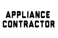 a black background with the words appliance contractor